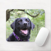 Glückliches schwarzes Labrador Mousepad (Mit Mouse)