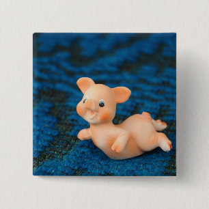 Glückliches Schwein Button