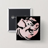 Glückliches Schwein Button (Vorne & Hinten)