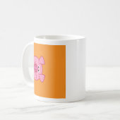 GLÜCKLICHES SCHWEIN KAFFEETASSE (Vorderseite Links)