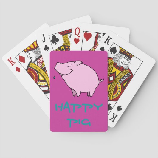 Glückliches Schwein-Spielkarten, Spielkarten (Rückseite)