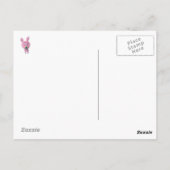 Glückliches Schwein vierblättriges Kleeblatt Postkarte (Rückseite)