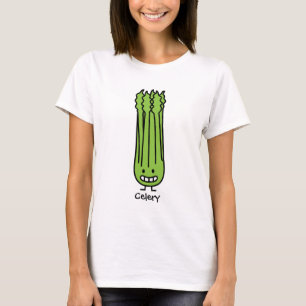 Glückliches Sellerie-Stiel-Bündelgrün-Fasergem T-Shirt