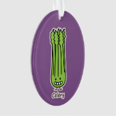 Glückliches Sellerie-Stiel-Bündelgrün-Fasergemüse Ornament (Vorderseite)