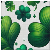 Glückliches Shamrock St. Patrick's Day Muster Stof Stoff (Nahaufnahme)