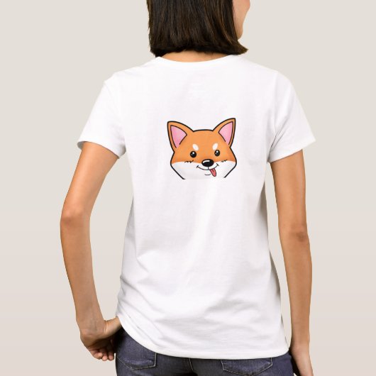 Glückliches Shiba in Ihrem Tasche T-Shirt (Rückseite)