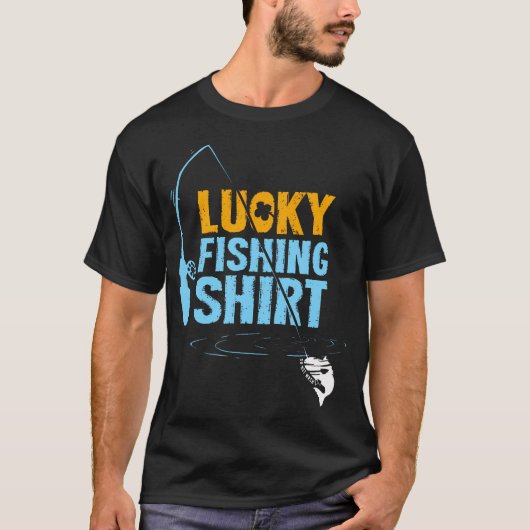 Glückliches Shirt für einen Fischer (Vorderseite)