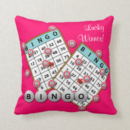 Glückliches Sieger-Bingo-Thema Kissen