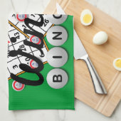 Glückliches Sieger-Bingo-Thema Küchentuch (Viertel Falte)