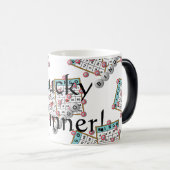 Glückliches Sieger-Bingo-Thema Verwandlungstasse (VorderseiteRechts)