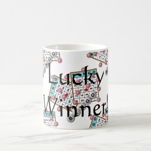 Glückliches Sieger-Bingo-Thema Verwandlungstasse (Mittel)