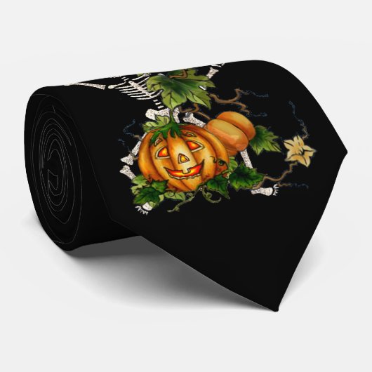 GLÜCKLICHES SKELETT u. JACK durch SHARON SHARPE Krawatte (Gerollt)