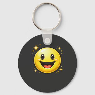 Glückliches Smiley-Gesicht mit Funkeln Schlüsselanhänger