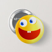Glückliches Smilie Button (Vorne & Hinten)