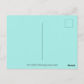 GLÜCKLICHES SPRING FLUTTERBUN RABBIT, FUNNY BUNNY POSTKARTE (Rückseite)