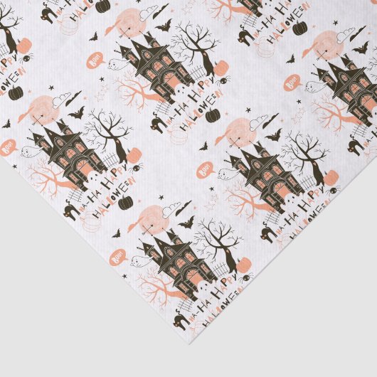 Glückliches Spuk Haus Halloweens Seidenpapier (Ausschnitt)