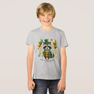 Glückliches St. Patrick-Kinder-T-Shirt mit Rücksei Tri-Blend Shirt