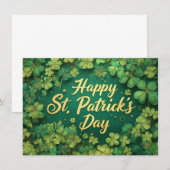 Glückliches St. Patrick’s Day Kleeblatt-Design (Vorne/Hinten)