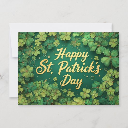 Glückliches St. Patrick’s Day Kleeblatt-Design (Vorderseite)