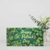 Glückliches St. Patrick’s Day Kleeblatt-Design (Stehend Vorderseite)