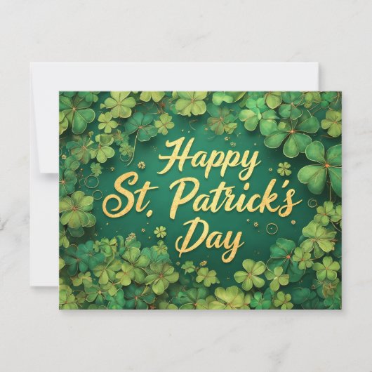 Glückliches St. Patrick’s Day Kleeblatt-Design (Vorderseite)