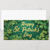 Glückliches St. Patrick’s Day Kleeblatt-Design (Vorne/Hinten)