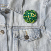Glückliches St. Patrick’s Day Kleeblatt-Design Button (Beispiel)