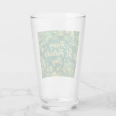 Glückliches St. Patrick’s Day Kleeblatt-Design Glas (Rückseite)