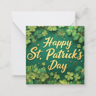 Glückliches St. Patrick’s Day Kleeblatt-Design Mitteilungskarte
