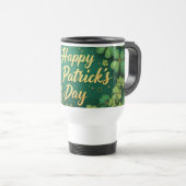 Glückliches St. Patrick’s Day Kleeblatt-Design Reisebecher (VorderseiteRechts)