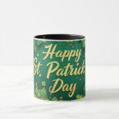Glückliches St. Patrick’s Day Kleeblatt-Design Tasse (Zentrum)