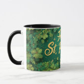 Glückliches St. Patrick’s Day Kleeblatt-Design Tasse (Links)
