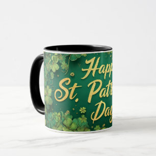 Glückliches St. Patrick’s Day Kleeblatt-Design Tasse
