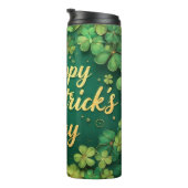 Glückliches St. Patrick’s Day Kleeblatt-Design Thermosbecher (Nach rechts gedreht)