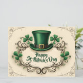 Glückliches St. Patrick’s Day Shamrock-Design (Stehend Vorderseite)