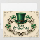 Glückliches St. Patrick’s Day Shamrock-Design (Vorne/Hinten)