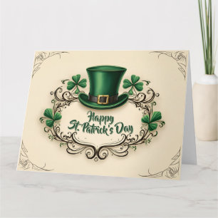 Glückliches St. Patrick’s Day Shamrock-Design Karte