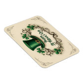 Glückliches St. Patrick’s Day Shamrock-Design Magnet (Rechte Seite)