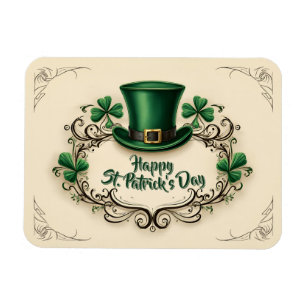 Glückliches St. Patrick’s Day Shamrock-Design Magnet