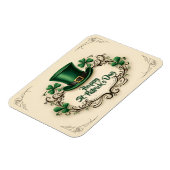Glückliches St. Patrick’s Day Shamrock-Design Magnet (Linke Seite)
