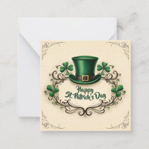 Glückliches St. Patrick’s Day Shamrock-Design Mitteilungskarte
