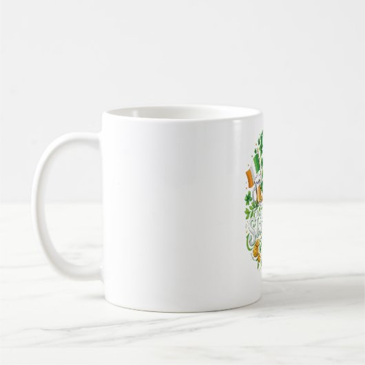 Glückliches St. Patrick’s Day Tasse – Glücksklee-K (Links)