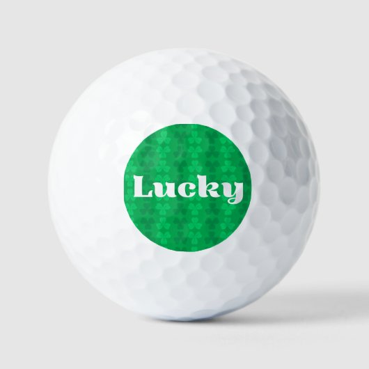 Glückliches St. Patrick's Day Grüner Kleeblatt-Mus Golfball (Vorderseite)
