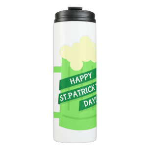 glückliches St. Patricks grünes Bier Thermosbecher