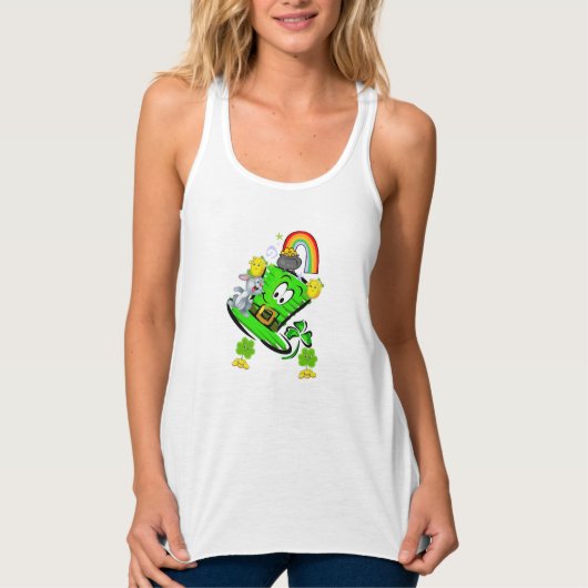 Glückliches St. Patricks-Hasen-Tanktop Tank Top (Vorderseite)