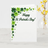 Glückliches St. Patricks Tag Kleeblatt Karte (Gelbe Blume)