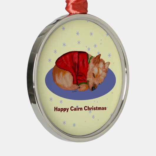 Glückliches Steinhaufen-Weihnachten Ornament Aus Metall (Rechts)