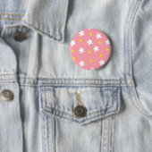 Glückliches Stern-Rosa Button (Beispiel)