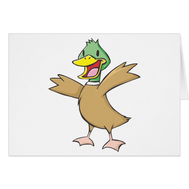 Glückliches Stockenten-Enten-Lächeln (Vorderseite (Horizontal))