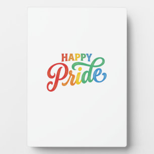 Glückliches Stolz Vintage Regenbogen-Typografie-Sh Fotoplatte